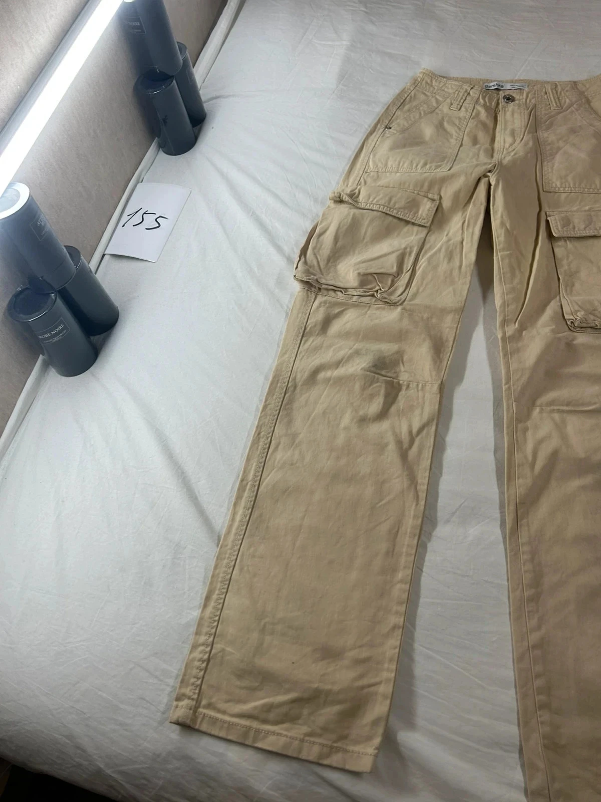 Creamy beige high-waisted Bershka jeans – photo 3